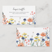 Wildblume Babydusche Windelwaschmaschine Begleitkarte (Vorne/Hinten)