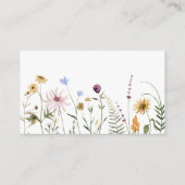 Wildblume Babydusche Windelwaschmaschine Begleitkarte (Rückseite)