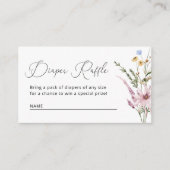 Wildblume Babydusche Windelwaschmaschine Begleitkarte (Vorderseite)