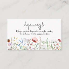 Wildblume Babydusche Windelwaschmaschine Begleitkarte