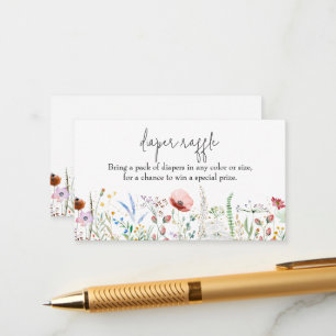 Wildblume Babydusche Windelwaschmaschine Begleitkarte