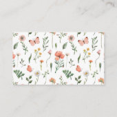 Wildblume Babydusche Windelwaschmaschine Begleitkarte (Rückseite)