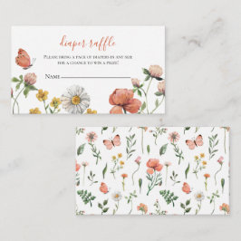 Wildblume Babydusche Windelwaschmaschine Begleitkarte