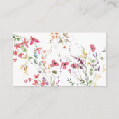 Wildblume Babydusche Windelwindeln Beilage Begleitkarte (Rückseite)