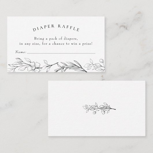 Wildblume Babyduschmaschine für Kinder Visitenkarte (Vorne/Hinten)