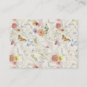 Wildblume Babyduschmaschine mit Druck Begleitkarte (Rückseite)