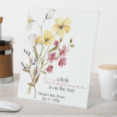 Wildblume Babyduschtenschild Sockelschild (In Situ)