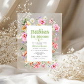 Wildblume Babys in Bloom Twin Girls Babydusche Acryleinladungen