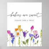 Wildblume Babys sind süß Bitte nehmen Sie eine Lec Poster (Vorne)