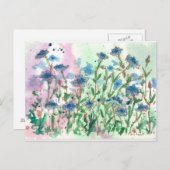 Wildblume Bachelor Button Postkarte (Vorne/Hinten)