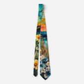 Wildblume Beach Garden Krawatte (Rückseite)
