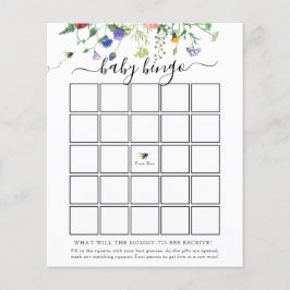 Wildblume Bee Baby Bingo Game Card