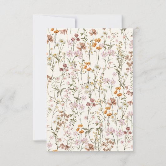 Wildblume Bee Baby Dusche Danke Karte (Rückseite)