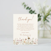 Wildblume Bee Baby Dusche Danke Karte (Stehend Vorderseite)