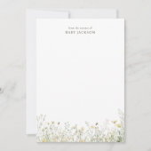 Wildblume Bee Baby Dusche Dankeskarte (Vorderseite)