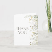 Wildblume Bee Baby Dusche Dankeskarte (Vorderseite)