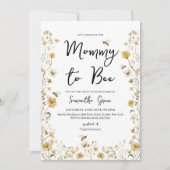 Wildblume Bee Baby Dusche Einladung (Vorderseite)
