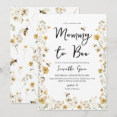 Wildblume Bee Baby Dusche Einladung (Vorne/Hinten)