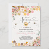 Wildblume Bee Baby Dusche Kleiner Honig auf dem We Einladung (Vorderseite)