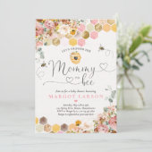 Wildblume Bee Baby Dusche Mommy zu Dusche Einladung (Stehend Vorderseite)