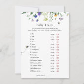 Wildblume Bee Baby Tracks Duschspielkarte Einladung (Vorderseite)