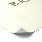 Wildblume Bee Brautparty Begrüßungszeichen Poster (Ecke)