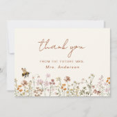 Wildblume Bee Brautparty Danke Karte (Vorderseite)