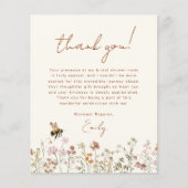Wildblume Bee Brautparty Danke Karte (Vorderseite)