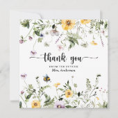 Wildblume Bee Brautparty Danke Karte (Vorderseite)