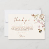 Wildblume Bee Brautparty Danke Karte (Vorderseite)