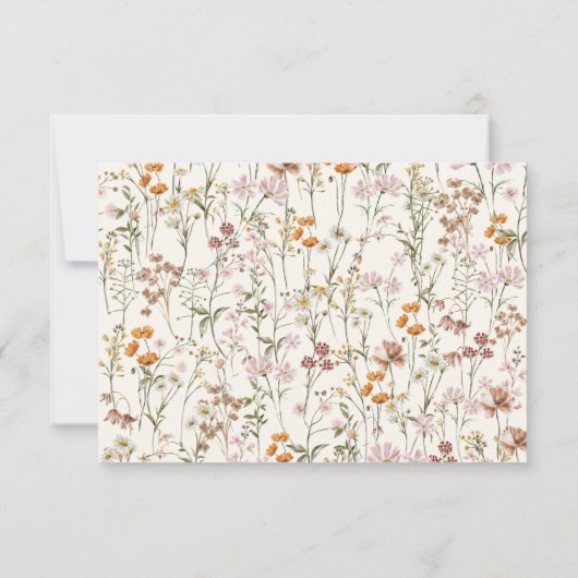 Wildblume Bee Brautparty Danke Karte (Rückseite)