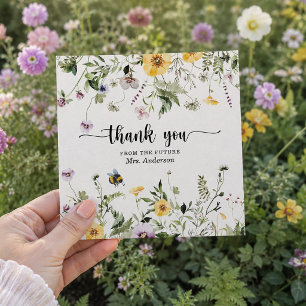 Wildblume Bee Brautparty Danke Karte