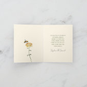 Wildblume Bee Brautparty Danke Karte (Innenseite)