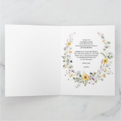 Wildblume Bee Brautparty Danke Karte (Innenseite)