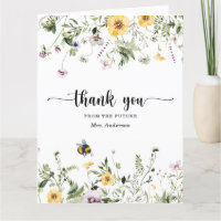 Wildblume Bee Brautparty Danke Karte