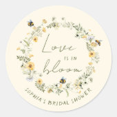 Wildblume Bee Brautparty Stickers (Vorderseite)