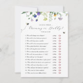 Wildblume Bee rät, wer Baby Duschkarte hat Einladung (Vorderseite)