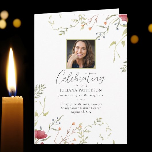 Wildblume Beerdigung des Beerdigten Programm