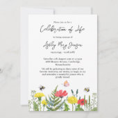 Wildblume Beerdigung des Lebens Einladung (Vorderseite)