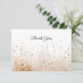 Wildblume Beerdigung Foto Memorial Danke Karte (Stehend Vorderseite)