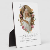 Wildblume Beerdigung für immer in unserem Herzen Fotoplatte (Seite)