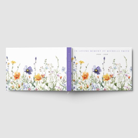Wildblume Beerdigung Gästebuch (Voll)