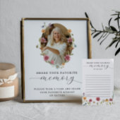 Wildblume Beerdigung Teilen Sie ein Memory Sign Hinweiskarte