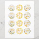 Wildblume-Beeren-Cupcake Toppers (Vorderseite)