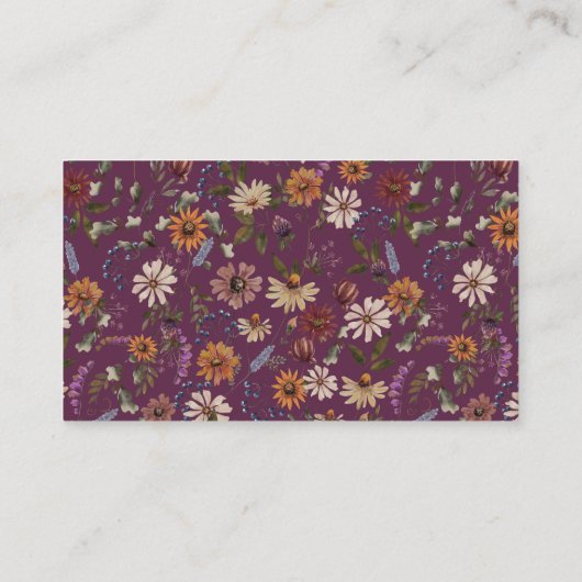 Wildblume Begleitkarte (Rückseite)