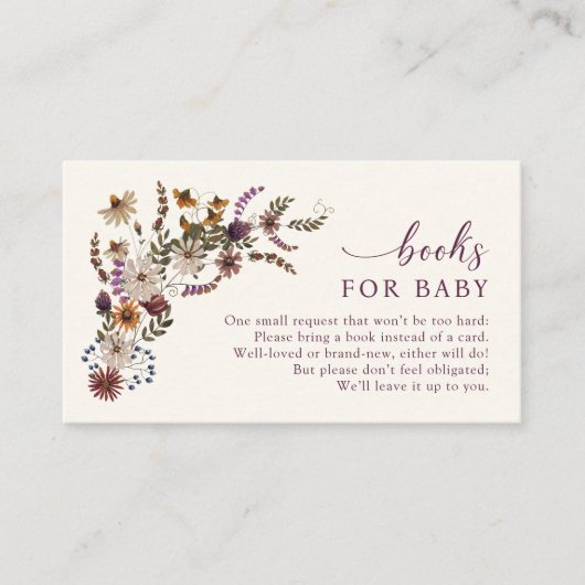 Wildblume Begleitkarte (Vorderseite)