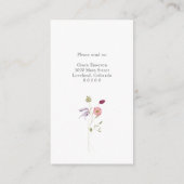 Wildblume Begleitkarte (Rückseite)