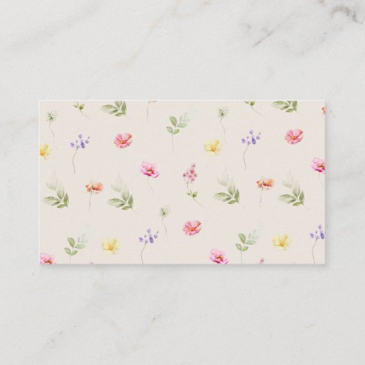 Wildblume Begleitkarte (Rückseite)