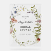 Wildblume | Begrüßung des Brautparty Acrylschild (Vorderseite)