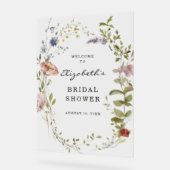 Wildblume | Begrüßung des Brautparty Acrylschild (Winkel)